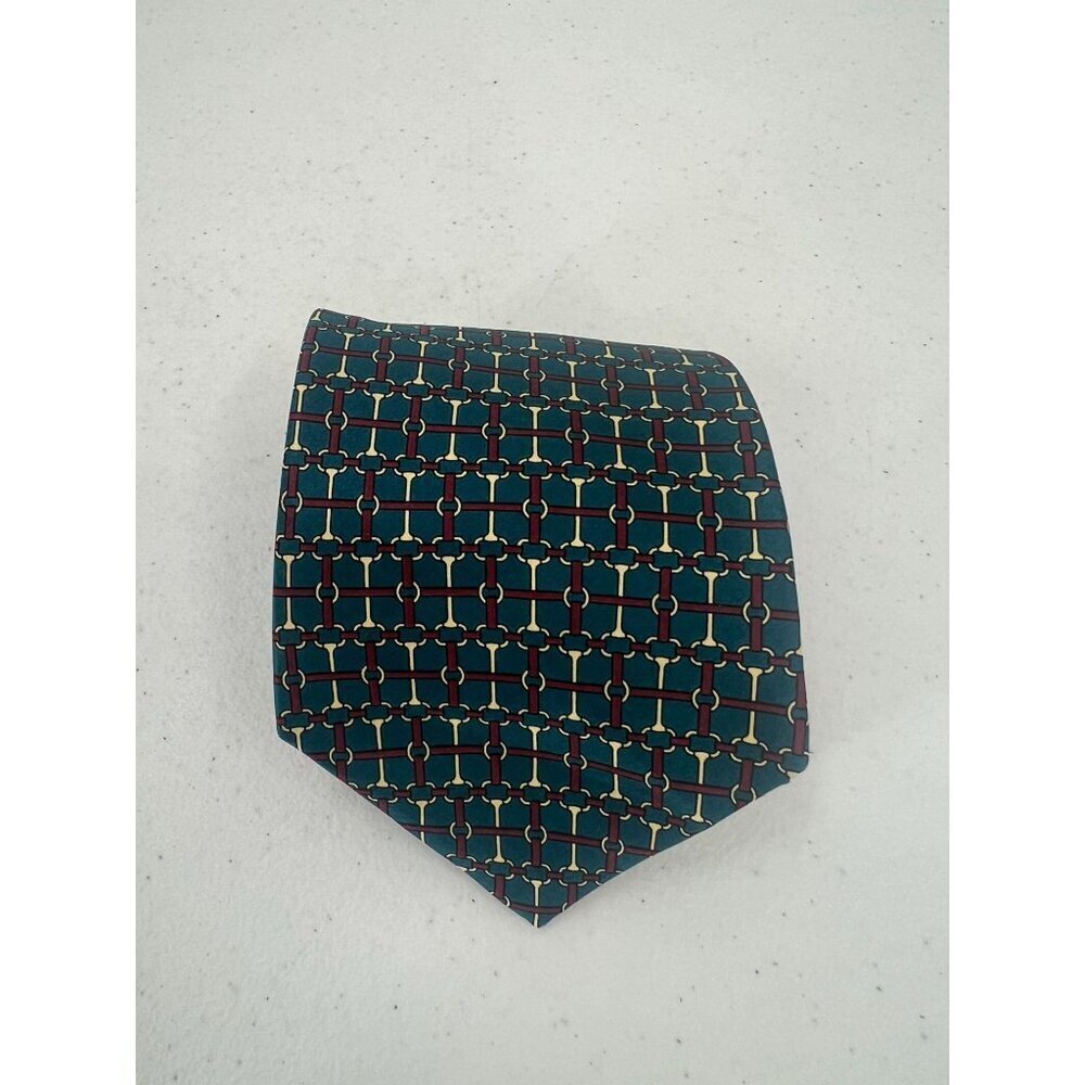 Bill Blass For Lord & Taylor Men Vintage‎ Silk Tie With Geometric Pattern